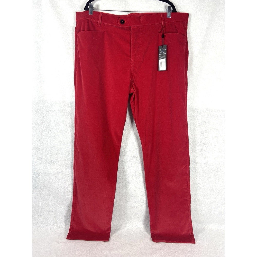 Greyson Pants Mens 40x32 Red Apaloosa Trouser Corduroy Chino Flat Front New
